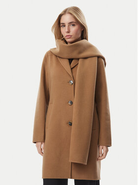 MICHAEL Michael Kors MICHAEL Michael Kors Μάλλινο παλτό 77A7146M22 Ανοιχτό καφέ Regular Fit