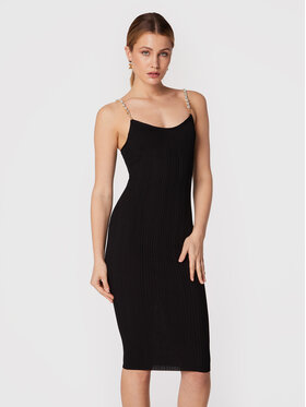 Elisabetta Franchi Elisabetta Franchi Rochie cocktail AM-78S-27E2-V360 Negru Slim Fit