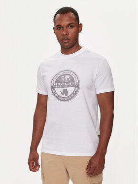 Napapijri Napapijri T-Shirt S-Bollo NP0A4I3C Biały Regular Fit