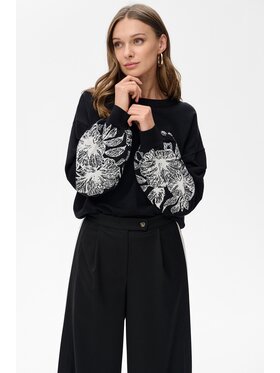 blue shadow blue shadow Sweter Iben Czarny Regular Fit