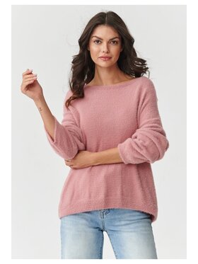 Makadamia Makadamia Sweter S171 Różowy Boxy Fit