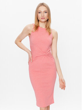 Guess Guess Φόρεμα υφασμάτινο Ernestine W3GK25 KBPF0 Ροζ Slim Fit