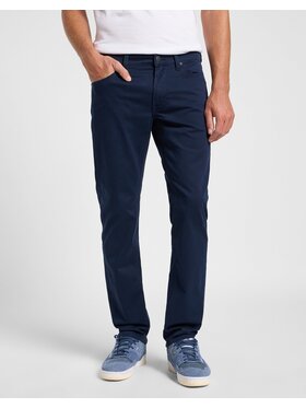 Lee Lee Spodnie materiałowe DAREN ZIP FLY Granatowy Slim Fit