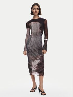 Desigual Desigual Повсякденна сукня Abyss Lacroix 25WWVK01 Коричневий Slim Fit