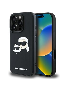 KARL LAGERFELD KARL LAGERFELD Etui na telefon HC 3D Rubber Double Heads Czarny