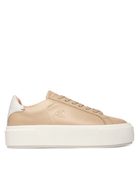 Calvin Klein Calvin Klein Αθλητικά Flatform Lace Up Lth YW0YW01928 Μπεζ
