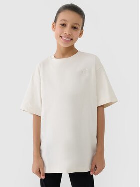 4F 4F T-Shirt 4FJWSS25TTSHF1851-12S Biały Oversize
