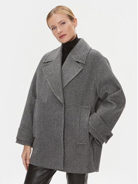 IVY OAK IVY OAK Вълнено палто Carly Sue IO1123F1116 Сив Loose Fit