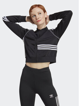 adidas adidas Суитшърт Crop Track Top IC2376 Черен