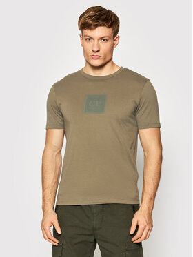 C.P. Company C.P. Company T-Shirt Logo 11CMTS044A 005100W Zielony Regular Fit