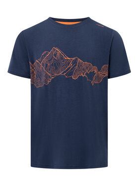 Viking Viking T-Shirt Lenta Bamboo Light Granatowy Regular Fit