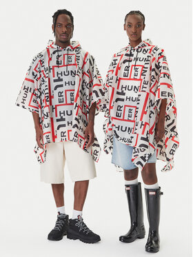 Hunter Hunter Пончо HARU0006261 Білий Regular Fit