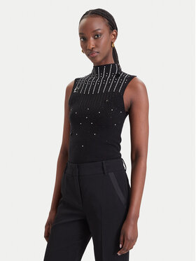 Fracomina Fracomina Блуза FR26WT4005K506R9 Черен Slim Fit