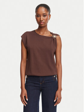 Morgan Morgan Blusa 262-MCHOCO Marrone scuro Regular Fit