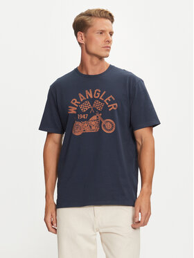 Wrangler Wrangler T-Shirt Americana 112357436 Tmavomodrá Regular Fit