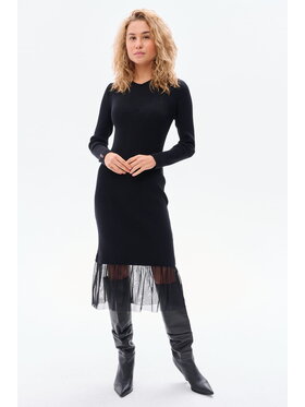 blue shadow blue shadow Sukienka codzienna Donna Czarny Regular Fit