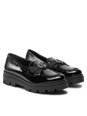 TWINSET Loaferice Mocassino 242GCJ S Crna