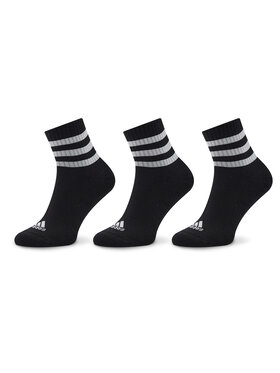 adidas adidas Șosete scurte 3-Stripes Cushioned Sportswear Mid-Cut Socks 3 Pairs IC1317 Negru