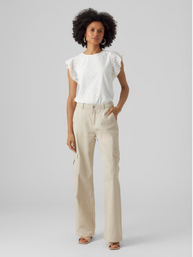 Vero Moda Vero Moda Marškinėliai 10286067 Balta Loose Fit