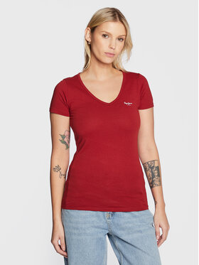 Pepe Jeans Pepe Jeans T-Shirt Corine PL505305 Czerwony Regular Fit