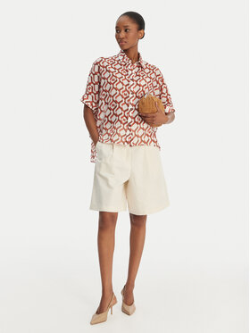 Weekend Max Mara Weekend Max Mara Bermudu šorti Ecuba 2615141022 Écru Loose Fit