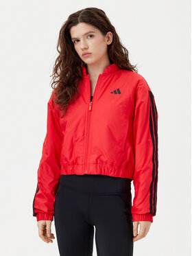 adidas adidas Kurtka bomber Essentials 3-Stripes JP1724 Czerwony Loose Fit