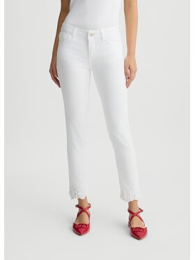 Liu Jo Liu Jo Spodnie materiałowe WA5457T4033M9603 Biały Slim Fit