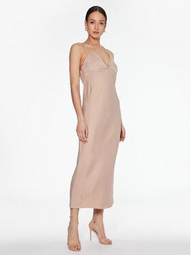 Calvin Klein Calvin Klein Koktejlové šaty K20K205027 Béžová Slim Fit