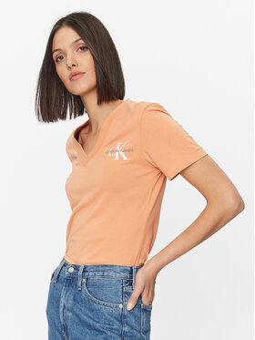 Calvin Klein Jeans Calvin Klein Jeans T-Shirt J20J221429 Pomarańczowy Regular Fit