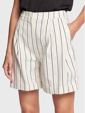 Silvian Heach Silvian Heach Kratke hlače iz tkanine GPP23336SH Écru Loose Fit
