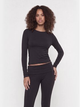 BASICLO BASICLO Longsleeve W-2253-99 Czarny Slim Fit