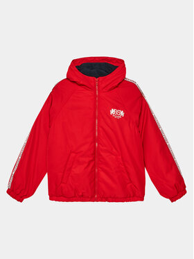 Tommy Hilfiger Tommy Hilfiger Átmeneti kabát Heritage Logo Windbreaker KB0KB08880 Piros Regular Fit