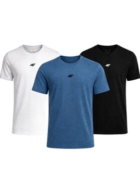 4F 4F T-Shirt Z-TTSHM3947-3-T Biały Regular Fit