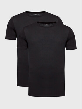 s.Oliver s.Oliver Komplet 2 t-shirtów 2125230 Czarny Slim Fit