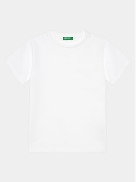 United Colors Of Benetton United Colors Of Benetton Тишърт 3D56C10HX Бял Regular Fit
