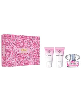 Versace Versace Bright Crystal zestaw woda toaletowa spray 50ml + żel pod prysznic 50ml + balsam do ciała 50ml Zestaw zapachowy