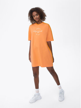 Sprandi Sprandi Vsakodnevna obleka SP22-SUD021 Oranžna Oversize