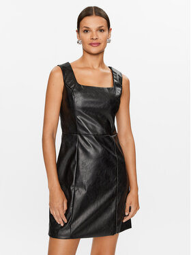 Glamorous Glamorous Kleid aus Kunstleder TM0685 Schwarz Regular Fit