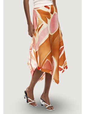 Desigual Desigual Midi sijonas 26SWFW13 Oranžinė Regular Fit
