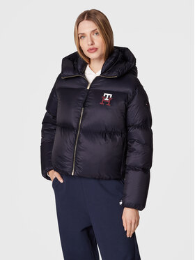 Tommy Hilfiger Tommy Hilfiger Pūkinė striukė Monogram WW0WW37479 Tamsiai mėlyna Regular Fit