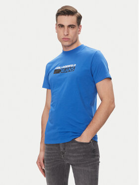 KARL LAGERFELD KARL LAGERFELD Tričko A2M17074 Modrá Regular Fit