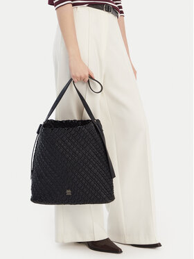 Tommy Hilfiger Tommy Hilfiger Geantă Th Braided Maxi Hobo AW0AW18161 Negru