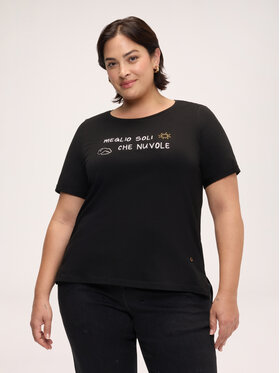 Fiorella Rubino Fiorella Rubino T-Shirt G0EPL009366N033 Czarny Regular Fit