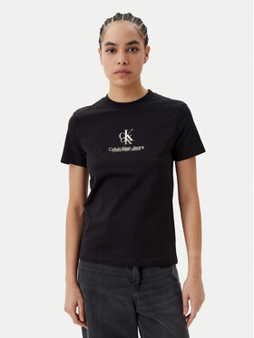 Calvin Klein Jeans Calvin Klein Jeans Tričko Shadow Graphic J20J225545 Čierna Regular Fit
