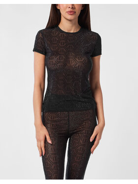PHILIPP PLEIN PHILIPP PLEIN T-Shirt 27371 Czarny Skin Tight Fit
