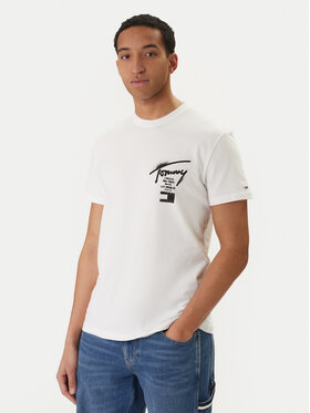 Tommy Jeans Tommy Jeans Tricou DM0DM22553 Alb Regular Fit