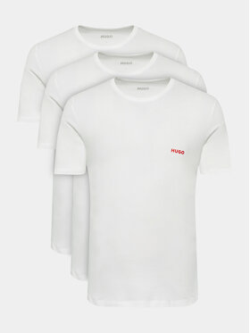 HUGO Hugo Set 3 tricouri 50493972 Alb Regular Fit