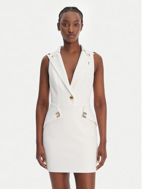 Elisabetta Franchi Elisabetta Franchi Коктейлна рокля AB-924-61E2-V520 Бял Regular Fit