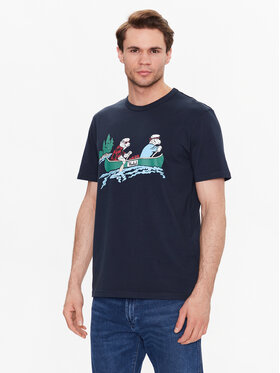 Woolrich Woolrich T-Shirt Animated Sheep CFWOTE0095MRUT3370 Dunkelblau Regular Fit