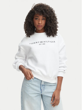Tommy Hilfiger Tommy Hilfiger Mikina WW0WW47831 Biela Regular Fit